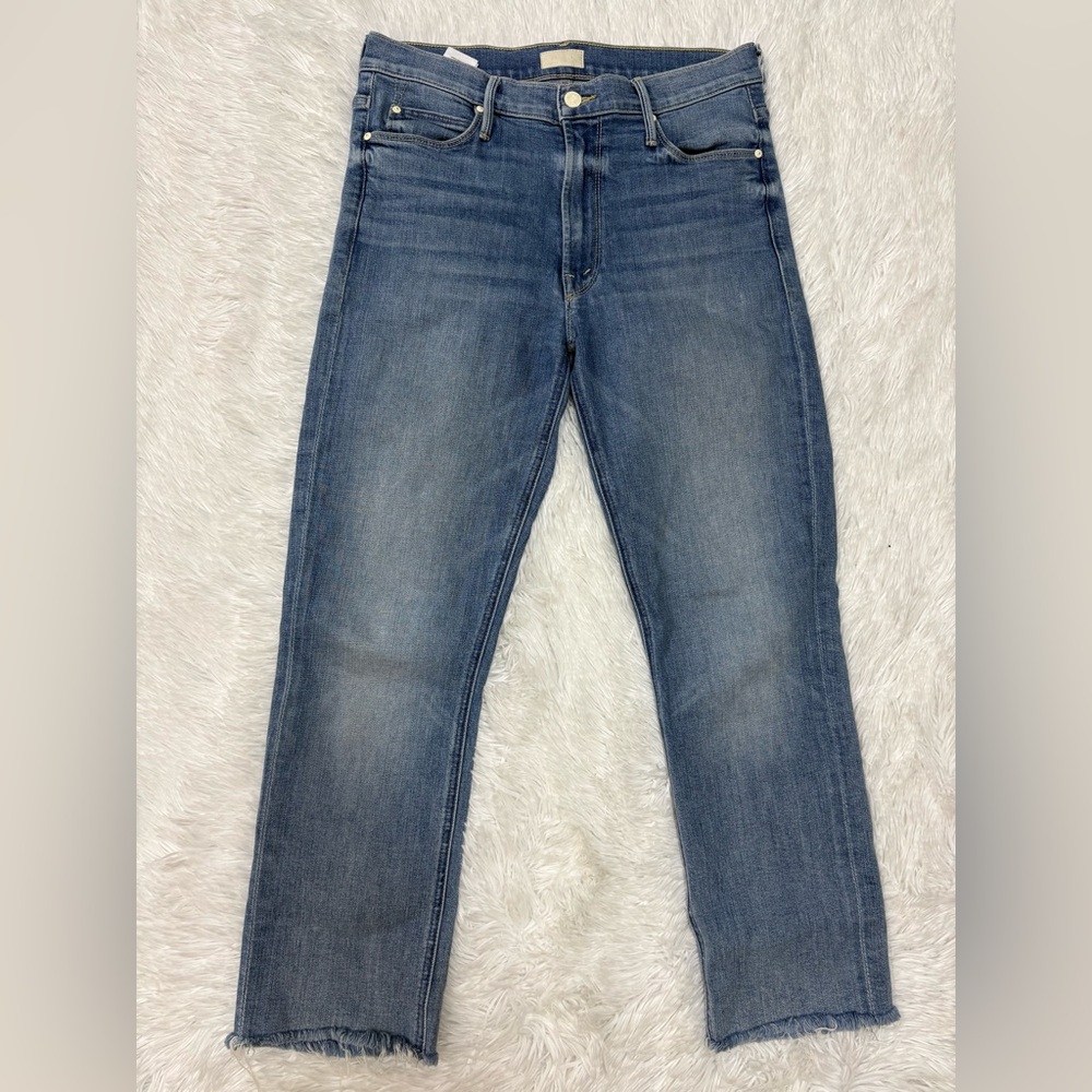 MOTHER women’s Straight Blue Jeans
